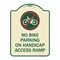 Signmission No Bike Parking on Handicap Access Ramp Heavy-Gauge Aluminum Sign, 24" x 18", TG-1824-23855 A-DES-TG-1824-23855 - alternate 1